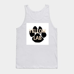 Labrador Retriever Yellow name paw Tank Top